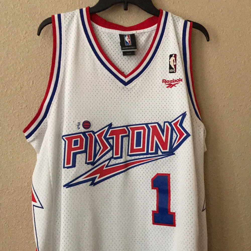 Throwback Chauncey bullips Detroit pistons jersey